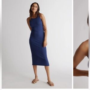 Quince Tencel Rib Knit Sleeveless Dress